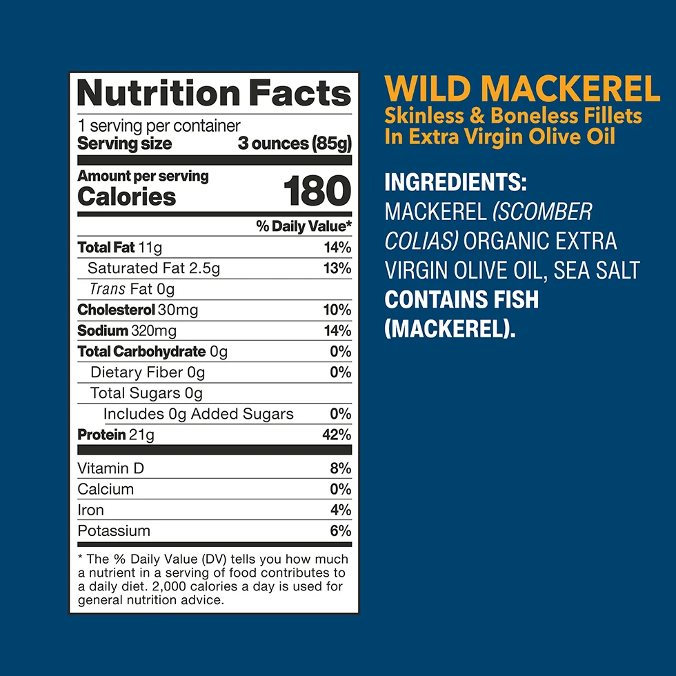 Wild Mackerel Fillets In Extra Virgin Olive Oil - Image 8