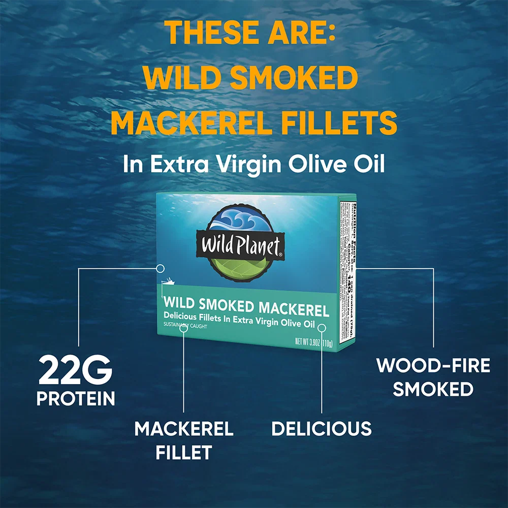 Wild Smoked Mackerel Fillets in Extra Virgin Olive Oil - Image 7
