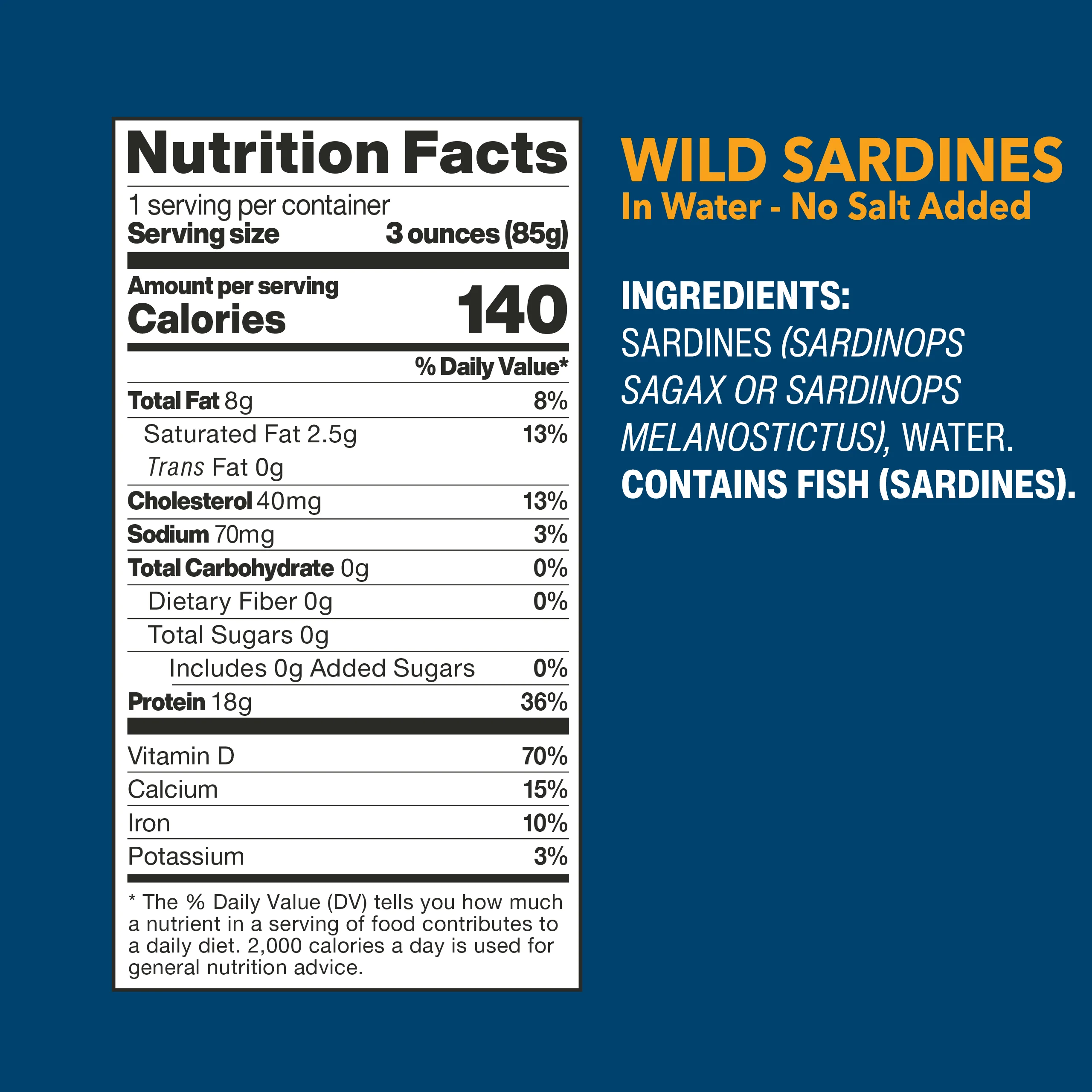 Wild Sardines In Water No Salt Added - Image 9