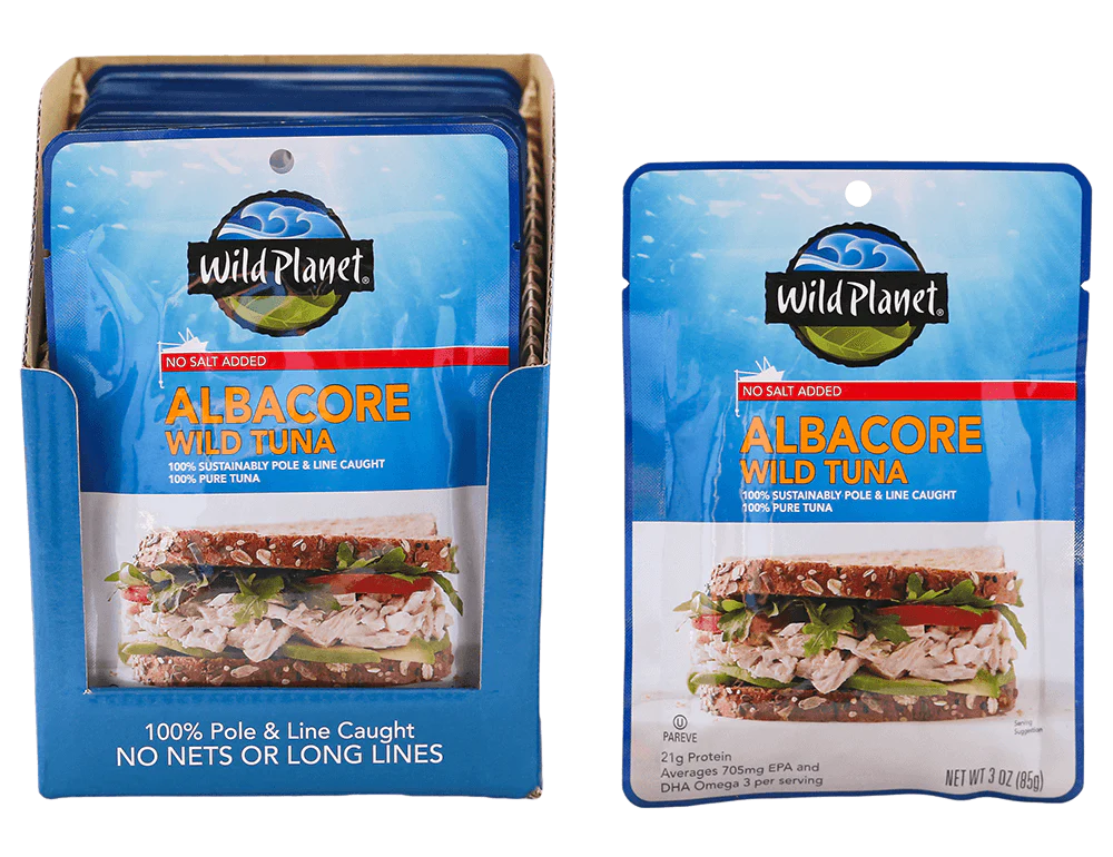Albacore Wild Tuna Single-Serve Pouch No Salt Added - Image 4