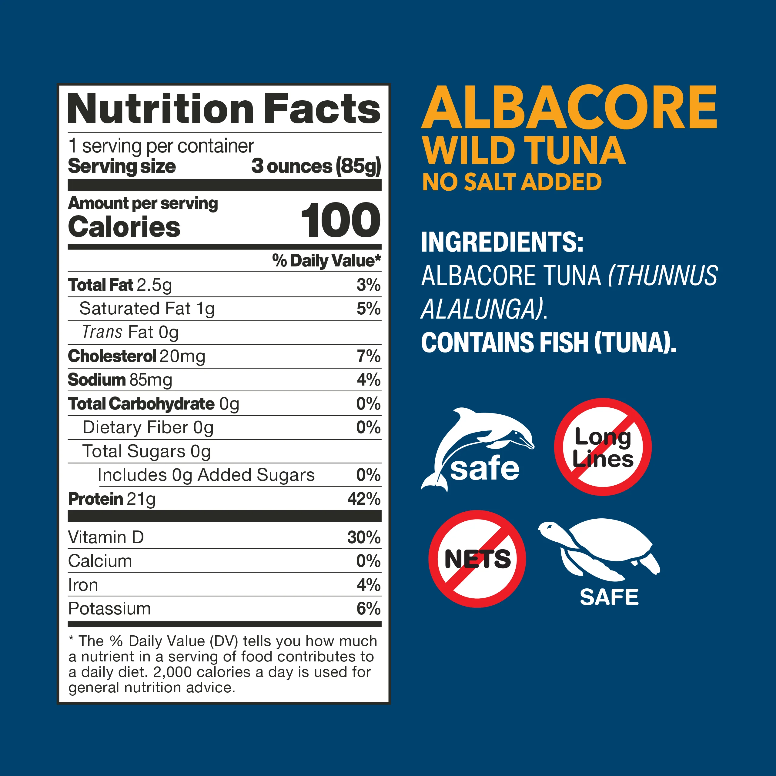 Albacore Wild Tuna Single-Serve Pouch No Salt Added - Image 7