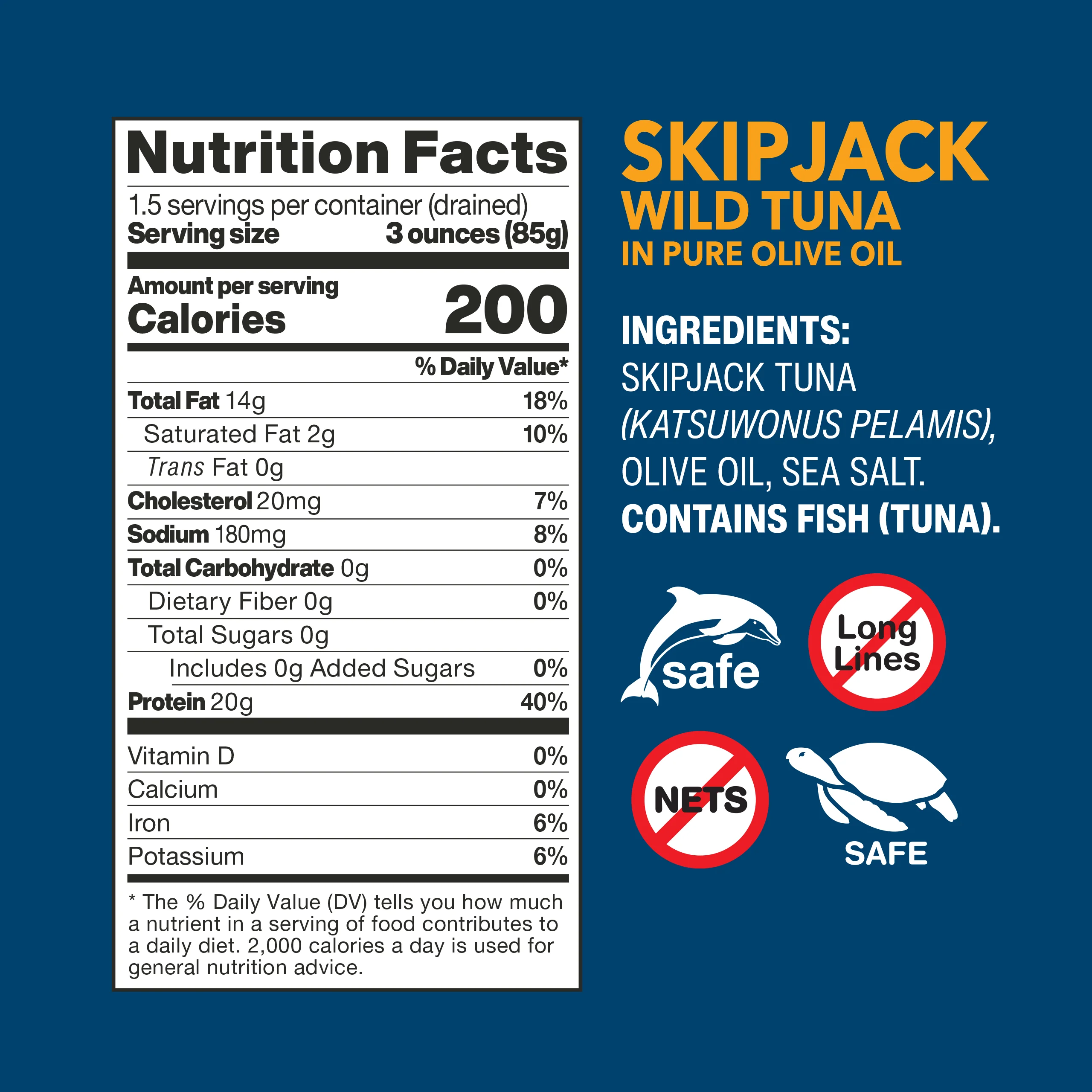 Skipjack Wild Tuna in Pure Olive Oil - Image 7