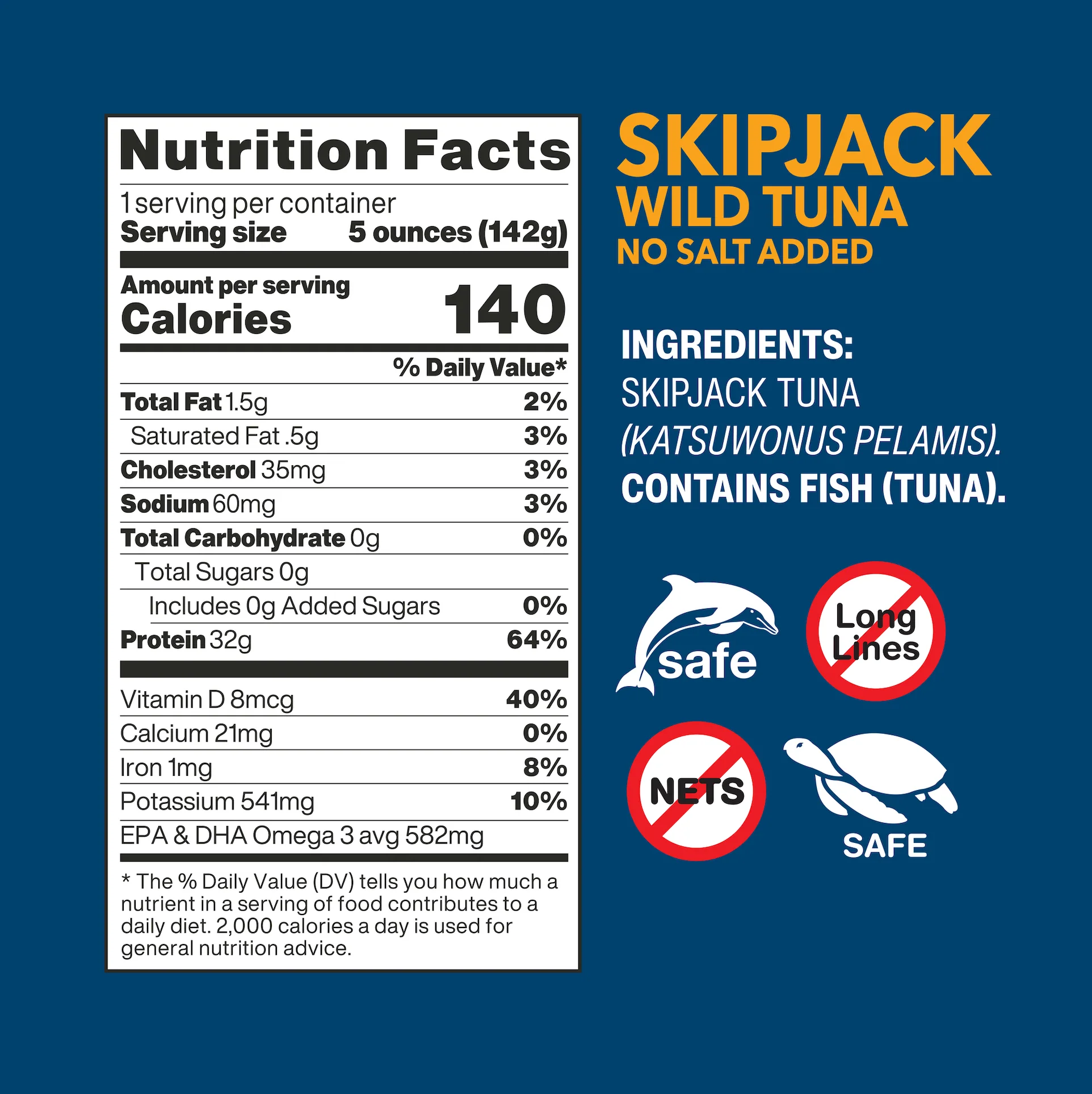Skipjack Wild Tuna No Salt Added - Image 7