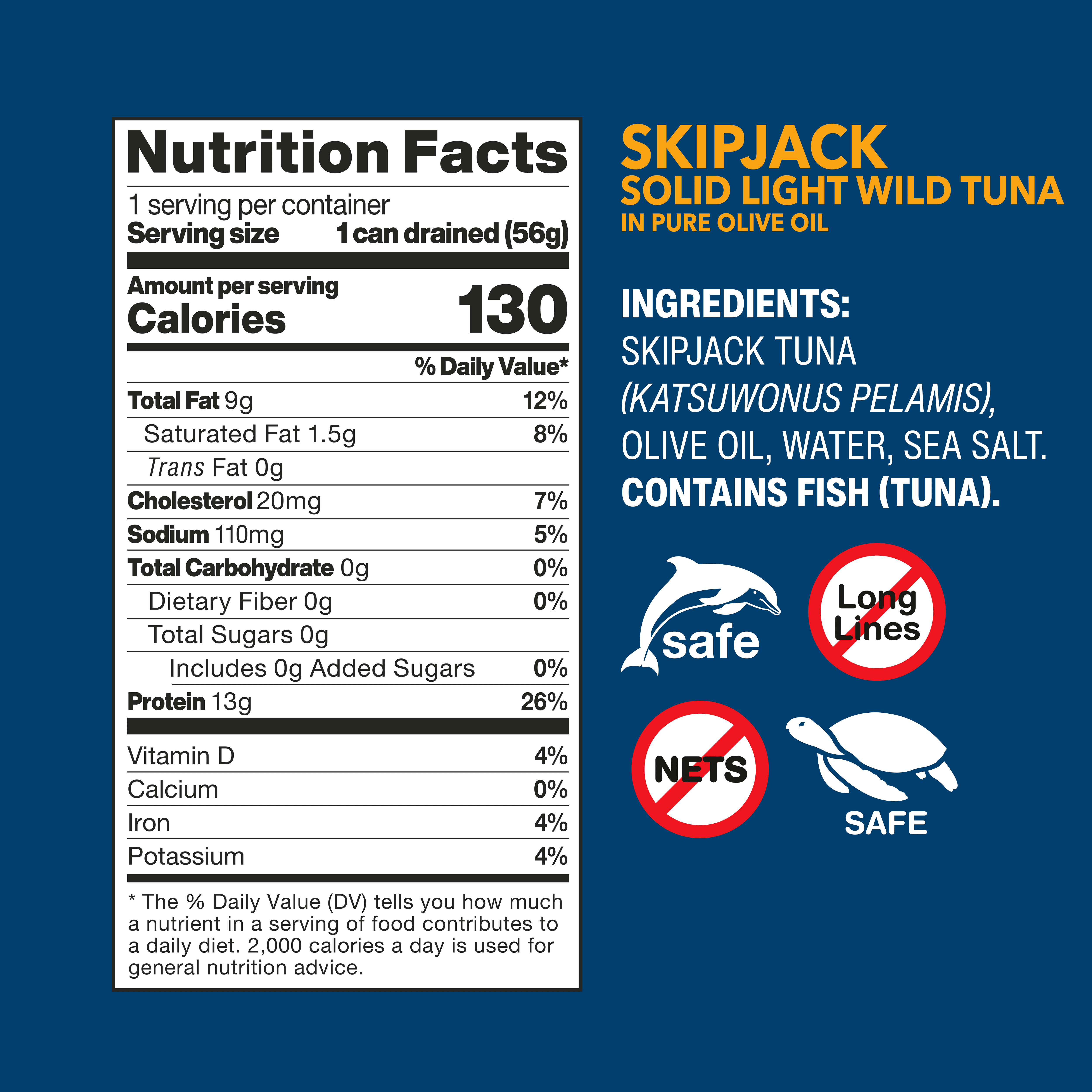Skipjack Solid Light Wild Tuna in Pure Olive Oil - Image 8